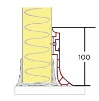 Dubbelwandige plint in PVC (4 stuks)