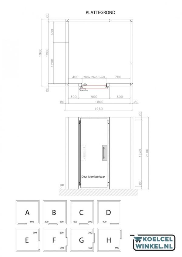 Isomasters Minibox Koelcel 1800 x 1800 x 1940mm