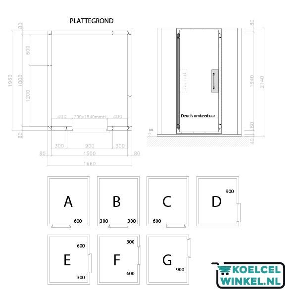 Isomasters Minibox Vriescel 1500 x 1800 x 1940mm